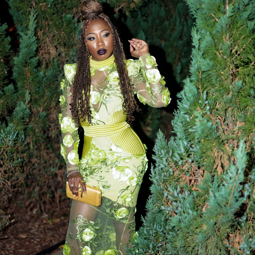 Zhivago Acid green One More Kiss Gown Revolve